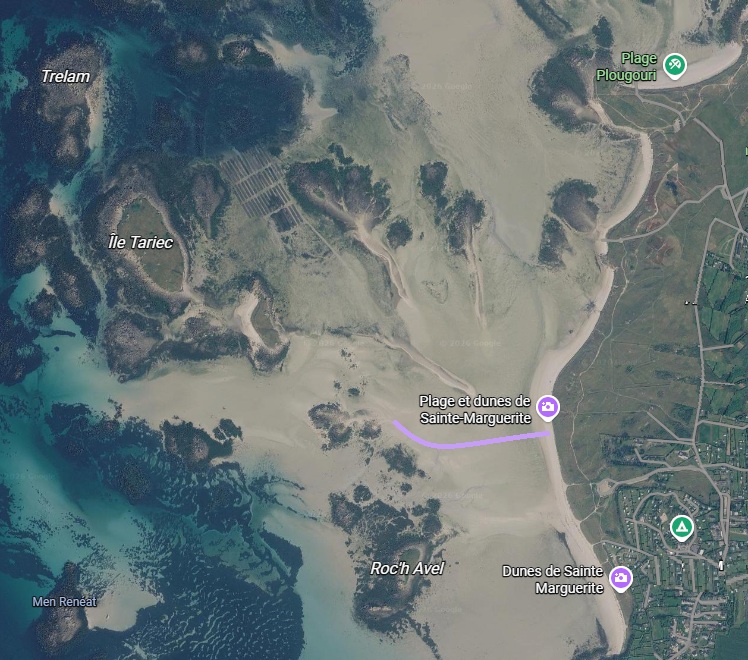 Plage convexe de Sainte-Marguerite à Landéda - Location 4 personnes Ty Bernhel