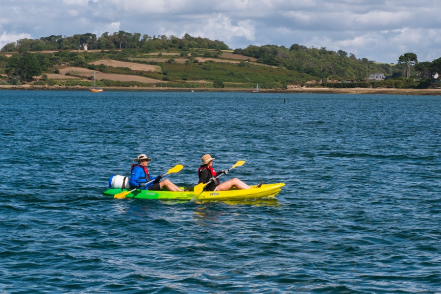 Balade en kayak de mer sur l'Aber Wrach - Vacances au gite Ty Bernhel à Landéda